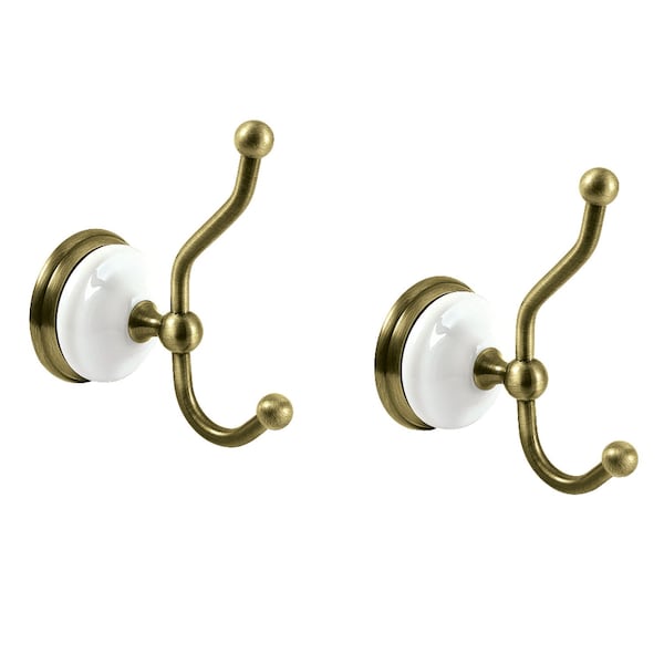 Kingston Brass 2Piece Robe Hook, Antique Brass BAK1117AB - main
